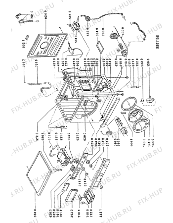 Схема №2 AWL 373 с изображением Пружинка для стиралки Whirlpool 481949258121