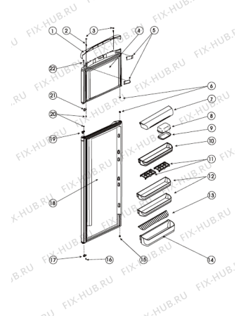 Взрыв-схема холодильника Ariston MT1185NFXLZ (F038558) - Схема узла