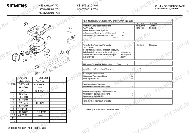 Схема №2 KS33V640FF с изображением Дверь для холодильной камеры Siemens 00472993