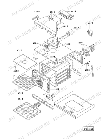 Схема №1 AKP 900 WH с изображением Фиксатор для духового шкафа Whirlpool 481940478646
