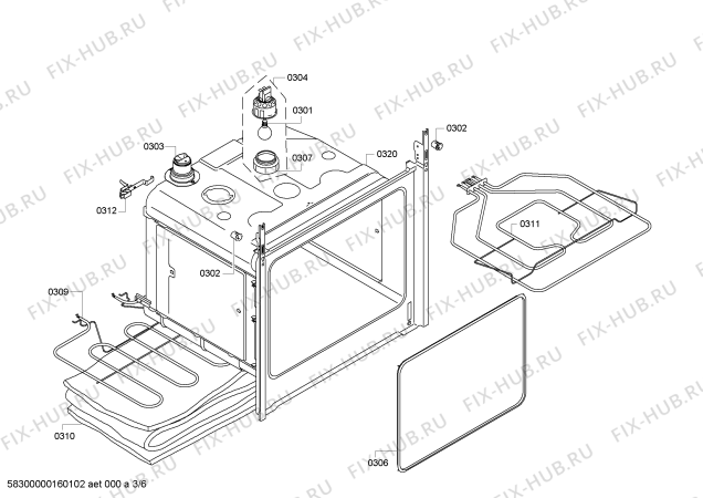 Схема №4 VVH22C3150 с изображением Кабель для электропечи Bosch 00657039