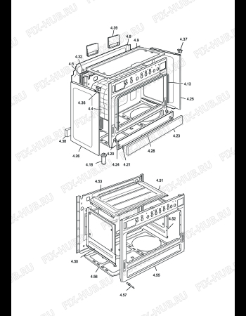 Схема №4 DGW 855 с изображением Всякое для духового шкафа DELONGHI 103346