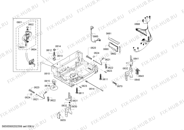 Взрыв-схема посудомоечной машины Bosch SMV88TD01N - Схема узла 07
