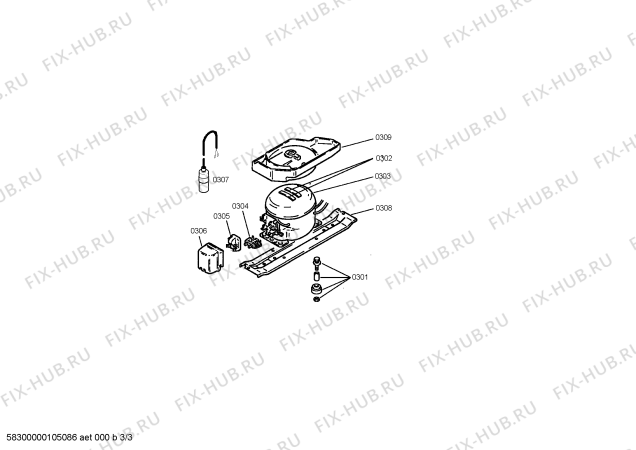 Взрыв-схема холодильника Bosch KIV32441NE - Схема узла 03