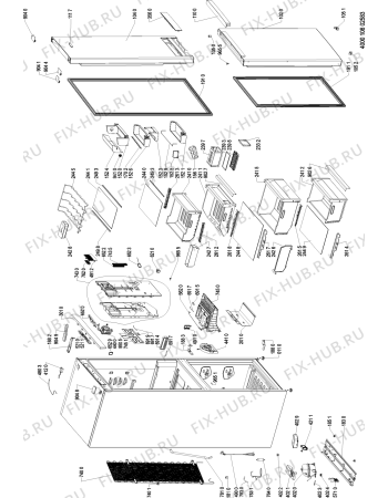 Схема №2 BSNF 8999 PB с изображением Всякое для холодильной камеры Whirlpool 481010853220