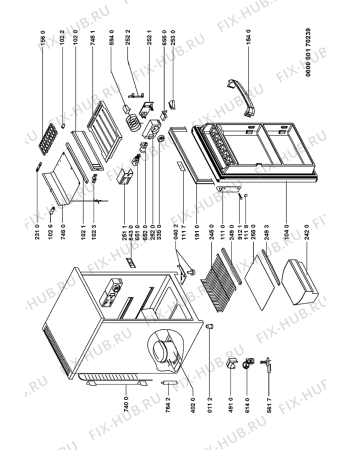 Схема №1 TOP 86/BR с изображением Дверь для холодильной камеры Whirlpool 481244069238