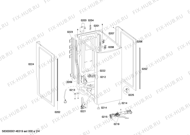 Схема №3 WOT20351FF с изображением Панель управления для стиральной машины Bosch 00668192
