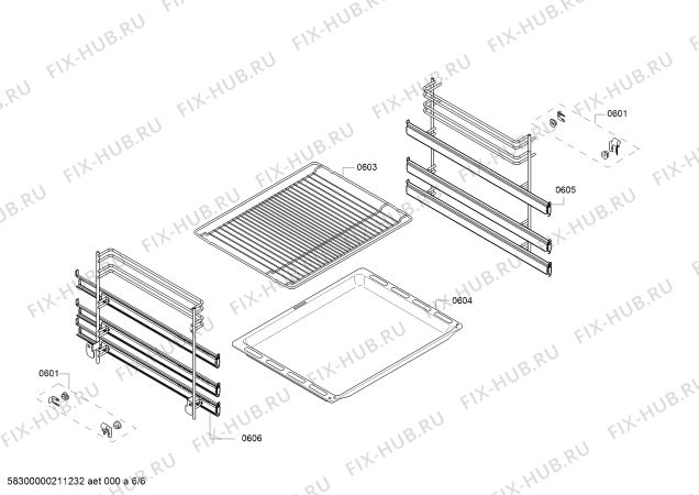 Схема №5 HR645251F с изображением Выдвижной ящик для плиты (духовки) Siemens 00711034