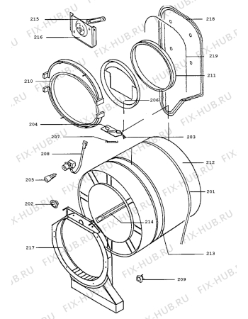 Взрыв-схема стиральной машины Zanussi TD901EC - Схема узла Drum