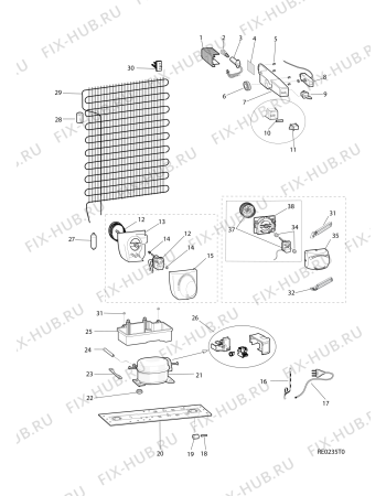 Взрыв-схема холодильника Hotpoint-Ariston BDCM45VSLHA (F048719) - Схема узла