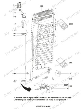 Взрыв-схема холодильника Dometic RMDX25 - Схема узла Cooling generator