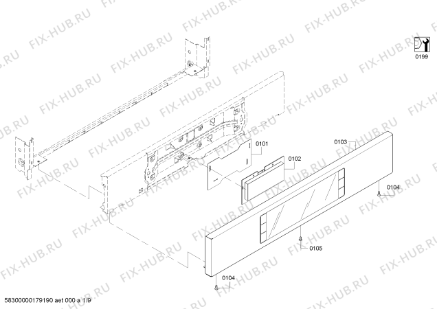 Схема №6 HBL8651UC Bosch с изображением Панель управления для плиты (духовки) Bosch 00771315