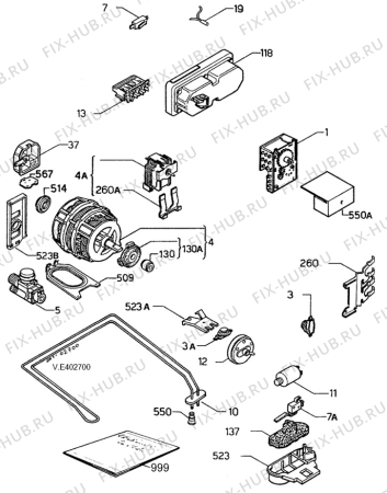 Взрыв-схема посудомоечной машины Unknown DI520-3 - Схема узла W10 Electric, users manual F