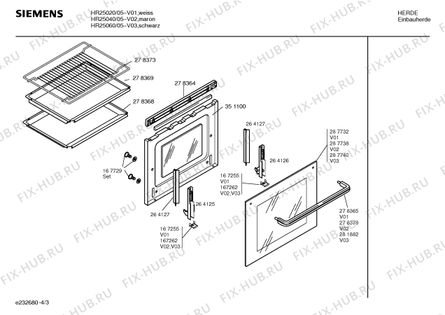 Схема №4 HR25040CC с изображением Переключатель для плиты (духовки) Siemens 00152229
