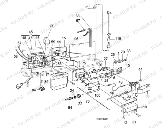 Взрыв-схема холодильника Electrolux Loisirs RM4605 - Схема узла Functional parts