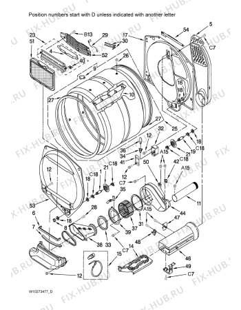 Схема №11 YMET3800TW2 с изображением Шайба для стиралки Whirlpool 481952928191