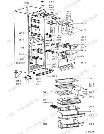 Схема №2 ARG 780 с изображением Тэн для холодильника Whirlpool 481225948163