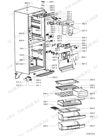 Схема №2 ARG 780 с изображением Ящичек для холодильника Whirlpool 481241838115