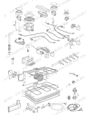 Схема №1 D906GWF с изображением Модуль (плата управления) для плиты (духовки) DELONGHI 35C9149SD1