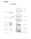 Схема №1 VC130130/90A с изображением Часть корпуса для мультиварки (пароварки) Tefal SS-993847