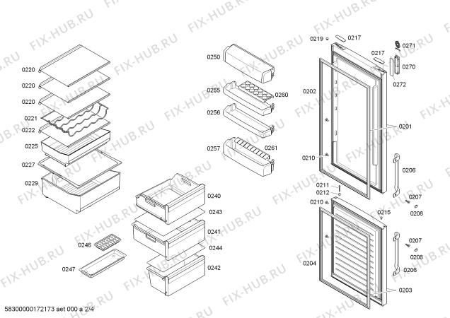 Схема №4 3KF6864X с изображением Вентиляционный канал для холодильной камеры Bosch 00747462