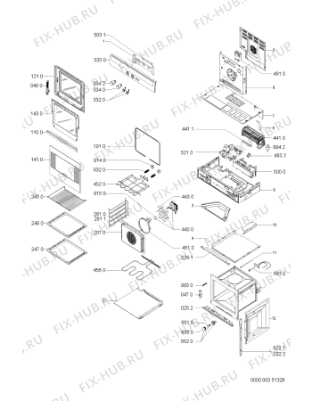 Схема №1 AKZ275/WH с изображением Кнопка для плиты (духовки) Whirlpool 481241278322