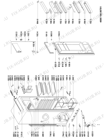 Схема №1 5100800015 с изображением Панель управления для холодильника Whirlpool 481010530205