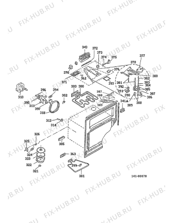 Взрыв-схема плиты (духовки) Electrolux CO5666X - Схема узла Functional parts