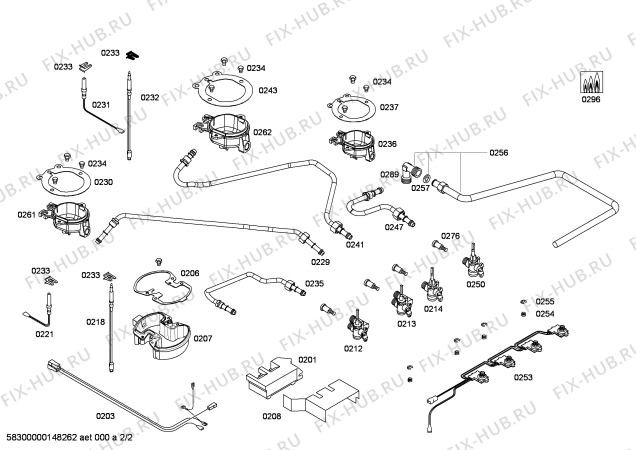 Взрыв-схема плиты (духовки) Siemens EC645HV90N ENC.EC645HV90N 3G+1W TIMER SE60F IH5 - Схема узла 02