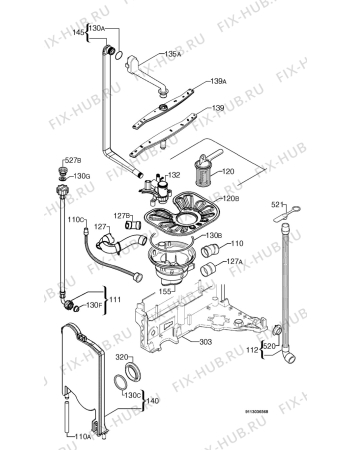 Взрыв-схема посудомоечной машины Simpson 52C870WK - Схема узла Hydraulic System 272