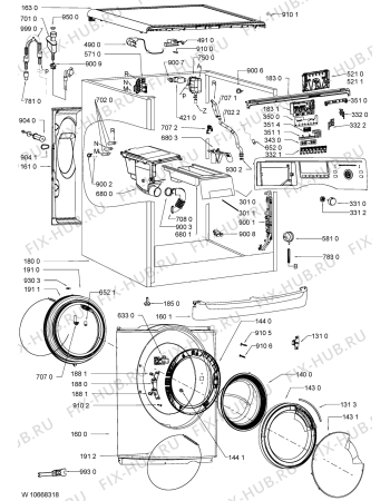 Схема №1 SPA 900 с изображением Микромодуль для стиральной машины Whirlpool 481010671063