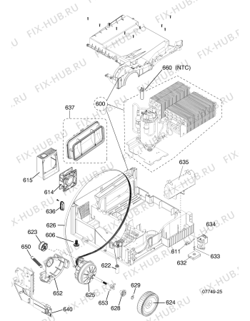 Взрыв-схема стиральной машины Indesit BAK8 (F105739) - Схема узла