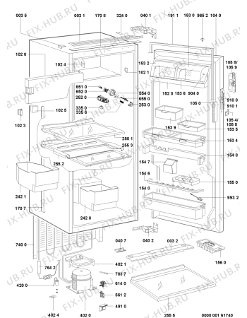 Схема №1 KVIK 2000/A с изображением Всякое для холодильной камеры Whirlpool 481231028325