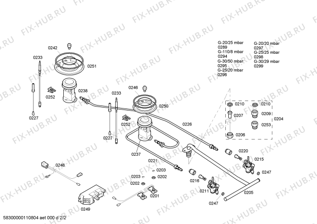 Схема №2 N2263N3 с изображением Рассекатель горелки для духового шкафа Bosch 00600656