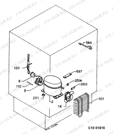 Взрыв-схема холодильника Zanussi ZU1500 - Схема узла Functional parts