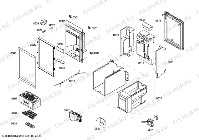 Схема №4 T24ID80NLP с изображением Силовой модуль для холодильной камеры Bosch 00668374