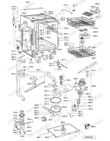 Схема №2 ADP 7406 WH с изображением Микромодуль для посудомойки Whirlpool 481221838444