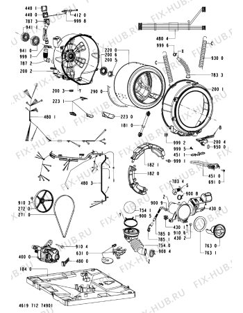 Взрыв-схема стиральной машины Whirlpool HD1113WH (F091341) - Схема узла