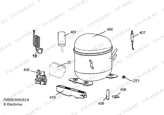 Взрыв-схема холодильника Zanussi ZFC21410WE - Схема узла Cooling system 017