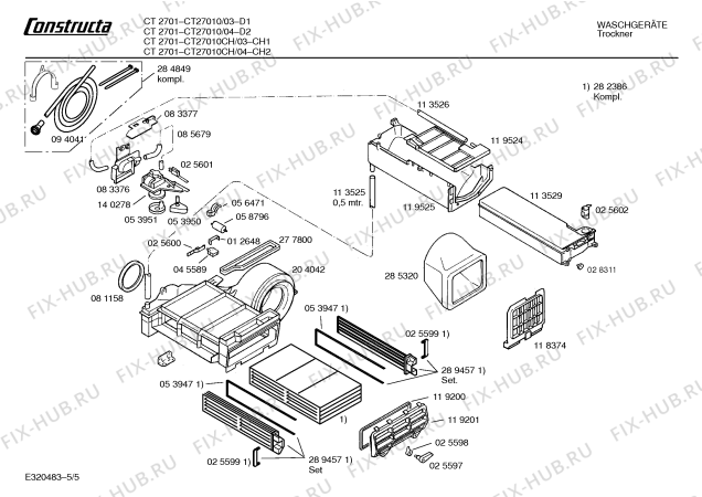 Схема №3 CT27010CH CT27010 с изображением Инструкция по эксплуатации для сушилки Bosch 00515556