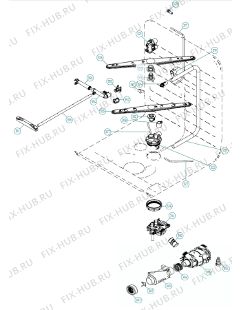 Взрыв-схема посудомоечной машины Asko D5253 XXL FI US   -Titanium FI (340992, DW70.3) - Схема узла 05