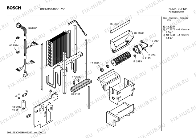 Схема №4 B1RKM12000 с изображением Патрубок для климатотехники Bosch 00360377