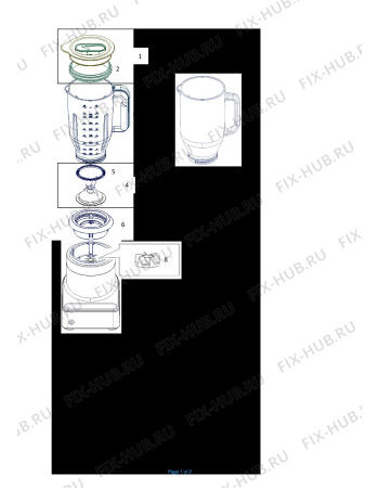 Схема №1 PureMix Power Jug Blender JB 7350 с изображением Всякое для электромиксера BRAUN 7322310274