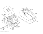 Схема №4 VSZ62512 Siemens Z6.0 2500W с изображением Нижняя часть корпуса для мини-пылесоса Siemens 00708971