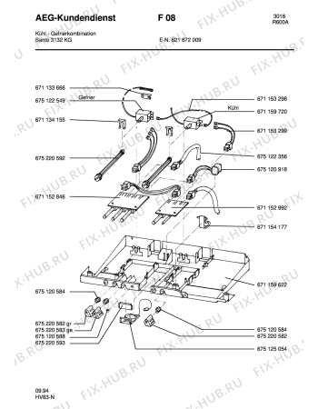 Взрыв-схема холодильника Aeg S3132-1 KG - Схема узла Electrical equipment