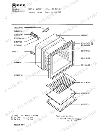 Взрыв-схема плиты (духовки) Neff 195303855 1067.53LHRCDM - Схема узла 06