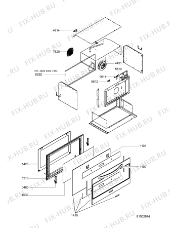 Схема №2 KOMS6910I (F090975) с изображением Руководство для плиты (духовки) Indesit C00351538