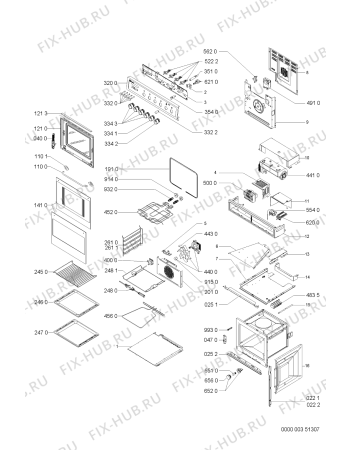 Схема №1 EGZT 3400/02 IN с изображением Панель для плиты (духовки) Whirlpool 481245318997