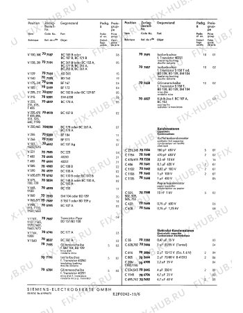 Схема №8 FC270 с изображением Транзистор для телевизора Siemens 00707193