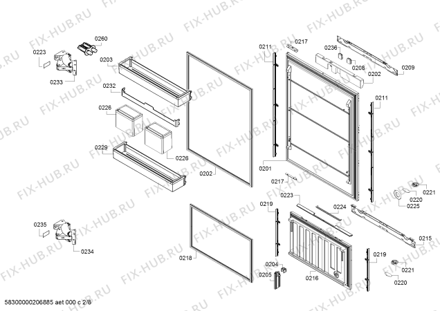 Схема №5 RB472704, Gaggenau с изображением Крепеж для холодильника Bosch 12022531